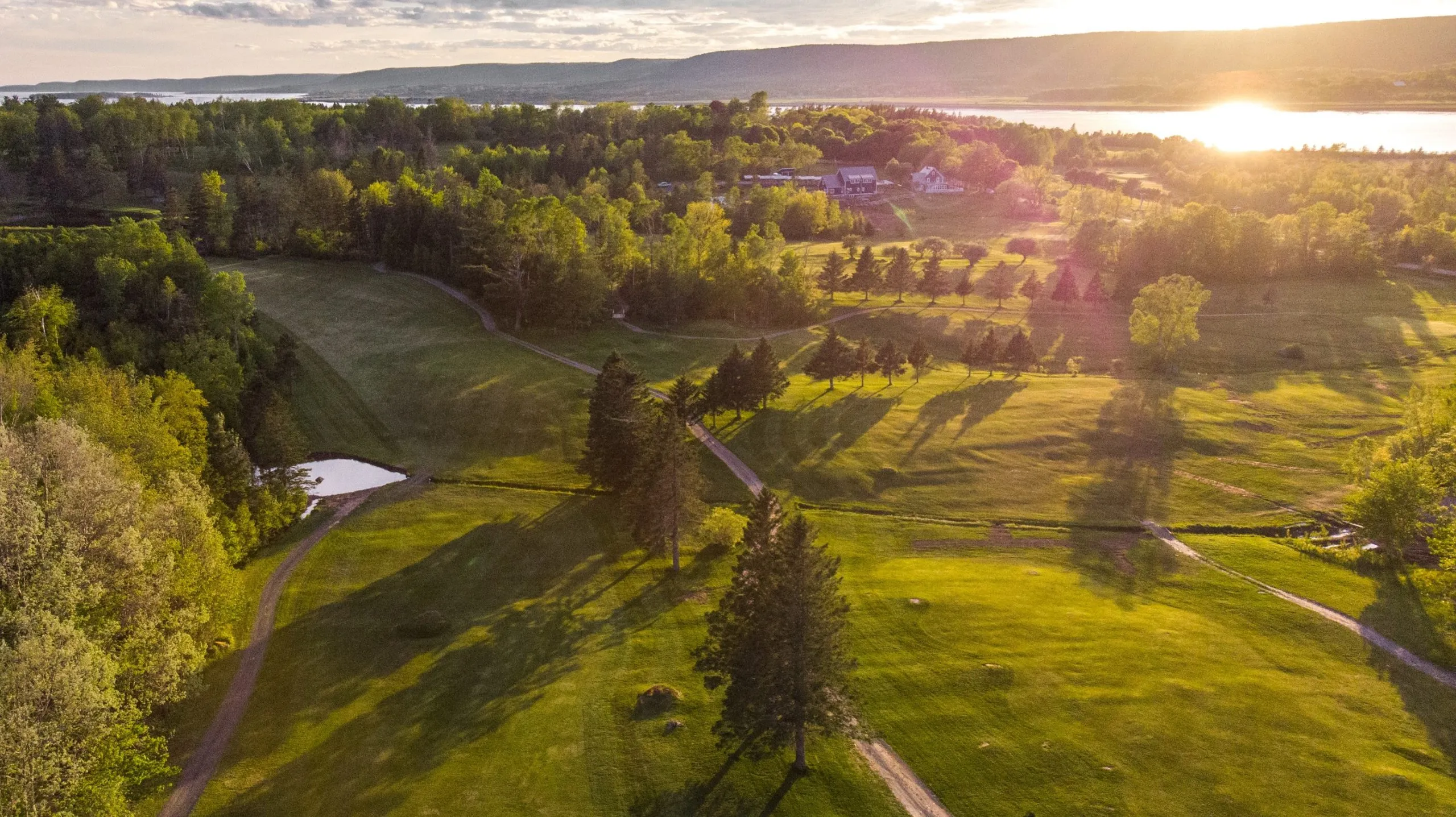 Aerial view of Fort View Golf Course in Annapolis Royal