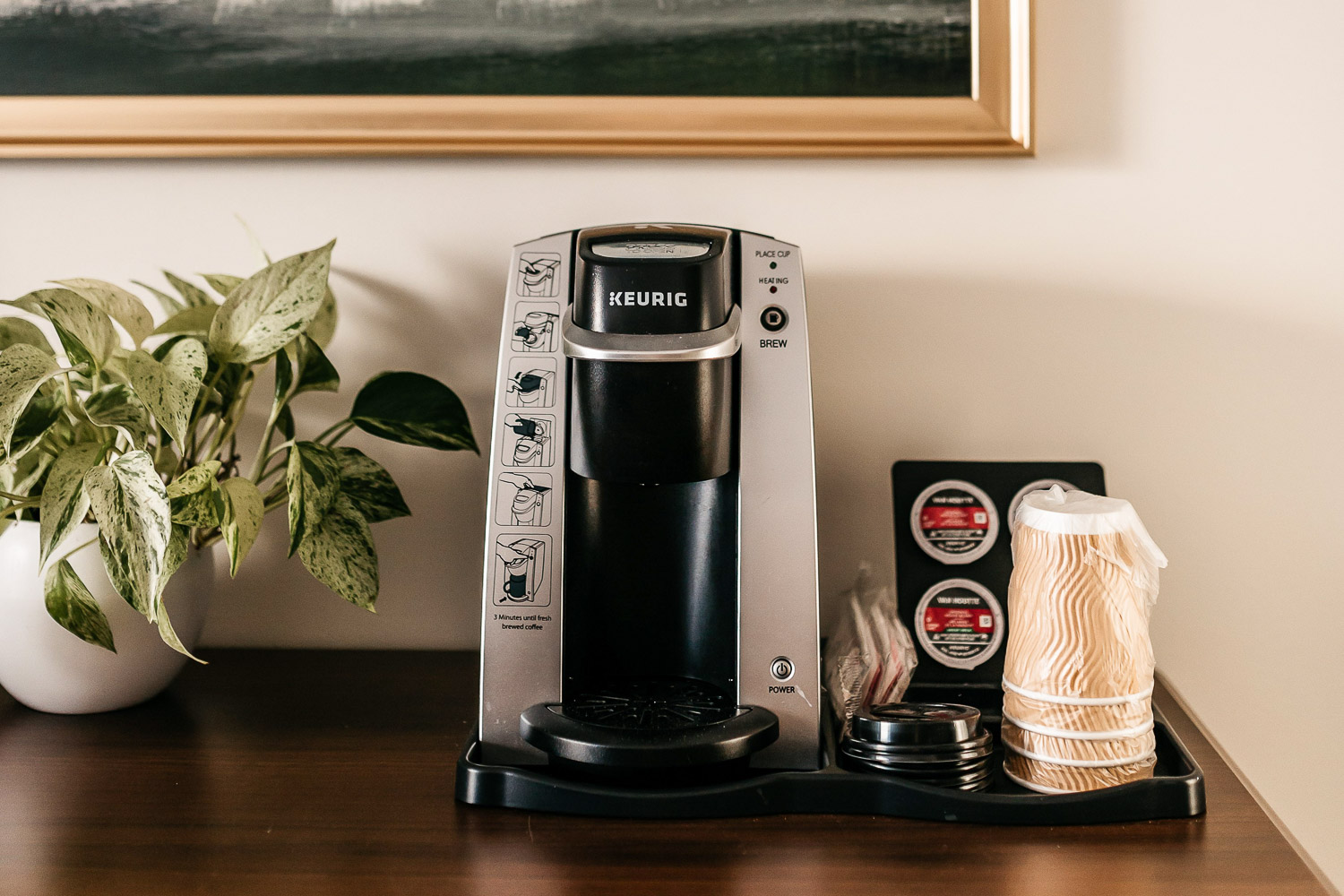 Coffee station in the King Room