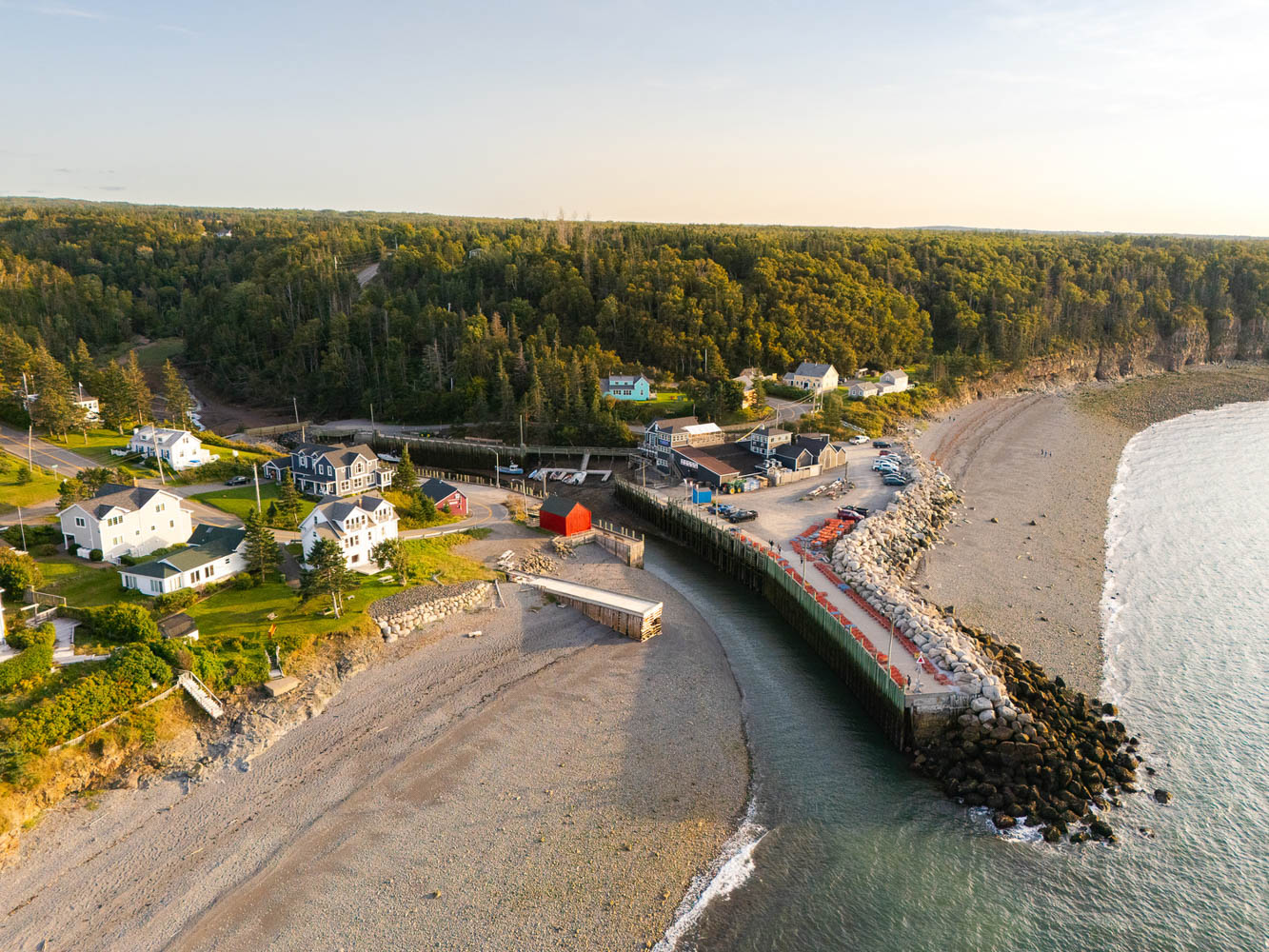 An aerial view of Halls Harbour
