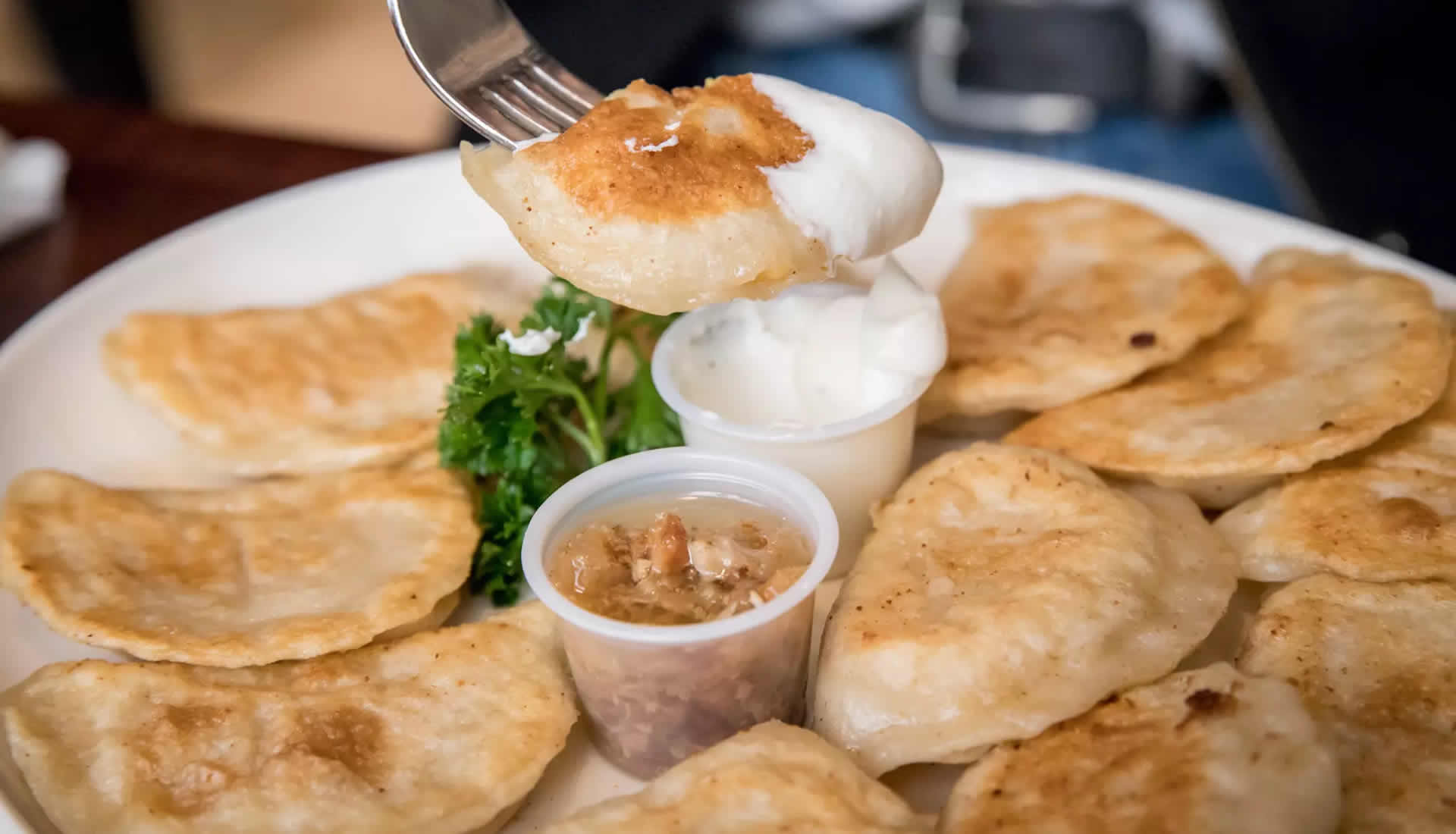 Perogies from Rockin' Rogi in Middleton, Nova Scotia